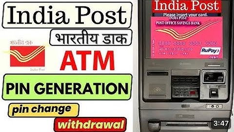 post office atm card pin generation