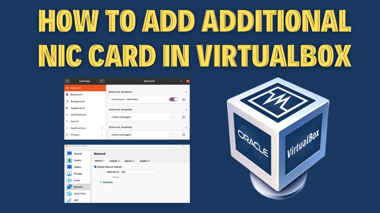 How to Add Additional NIC Card in Oracle VirtualBox | Oracle VirtualBox