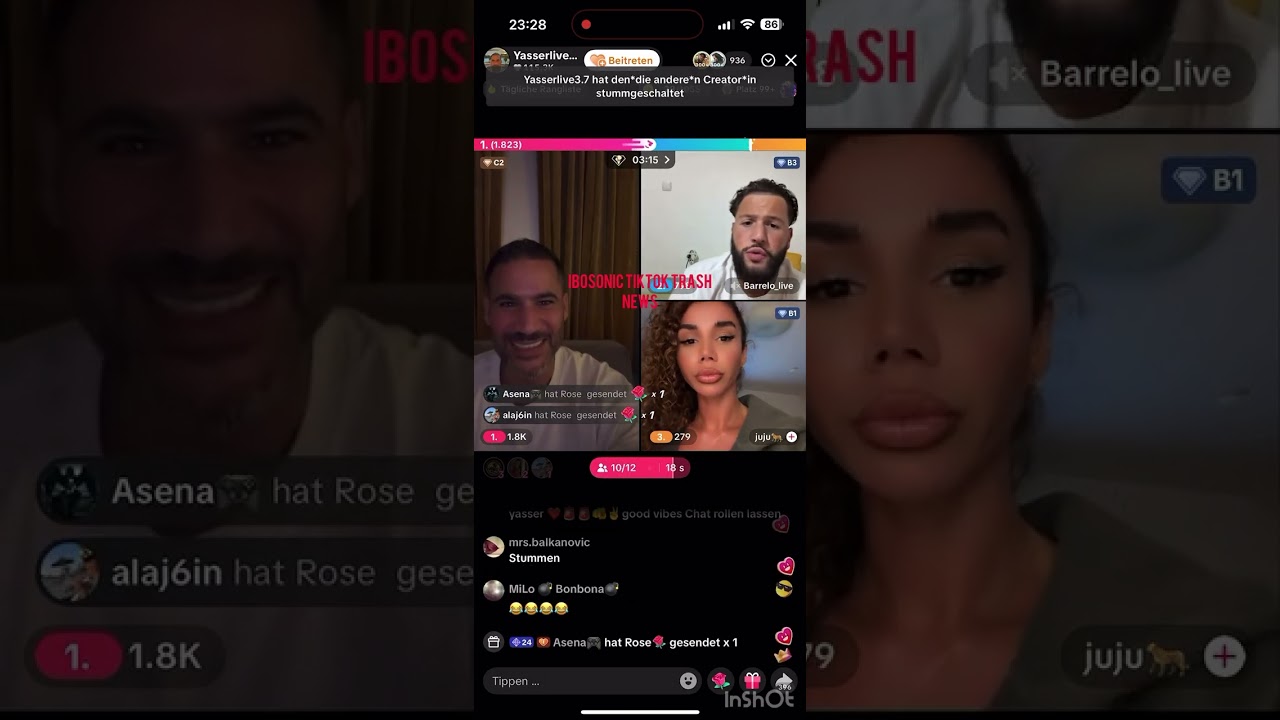 YASSER WAR LIVE MIT BARRELO & JUJU - JUJU IST SAUER AUF BARRELO 😂