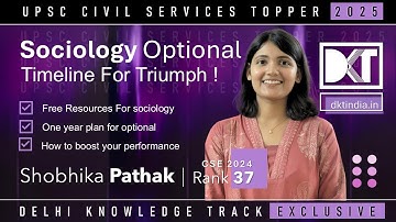 UPSC CSE | Timeline To Prepare Sociology Optional | By Shobhika Pathak, Rank 37 CSE 2024