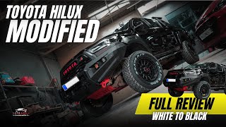 White To Black Toyota Hilux Modified Into An Off-Road Monster Hilux Modified