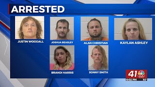 Six arrested during search warrant in Jones County