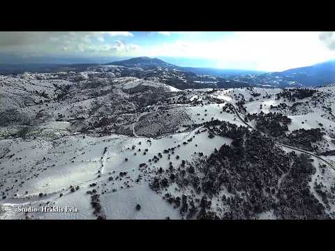 Drone - Σεττα Ευβοίας -  Χιονισμενη 1/1/2017