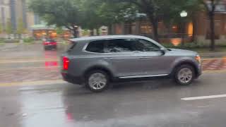 4K HD WALKING IN THE RAIN THROUGH UPTOWN DALLAS FLASH FLOOD ! REAL RAIN!