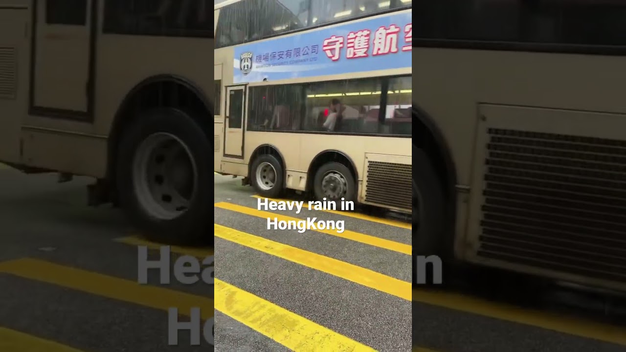 Heavy rain in HongKong 