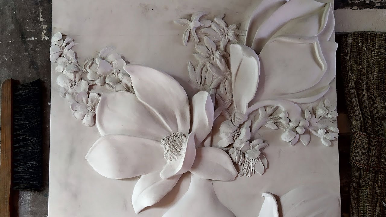 Modelando Quadro de Flores com REJUNTE