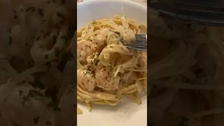 Shrimp Fettuccine Alfredo | Jar Sauce #lazydays #food #alfredo #shrimp #cooking #asmr