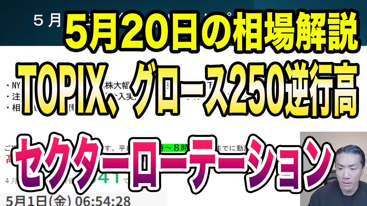 5月20日（水）米長期金利上昇！米国株調整続く