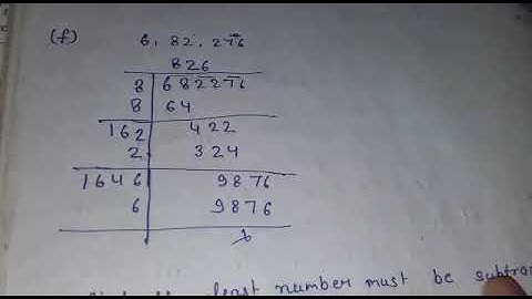 Square root of 682276 by long division method 🤗🤗