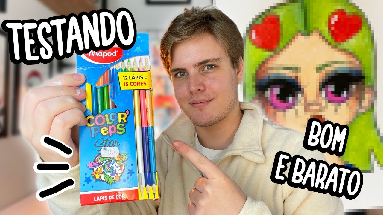 TESTANDO LÁPIS DE COR BOM E BARATO - MAPED COLOR PEPS