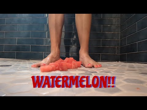 FEET ASMR Watermelon crushing