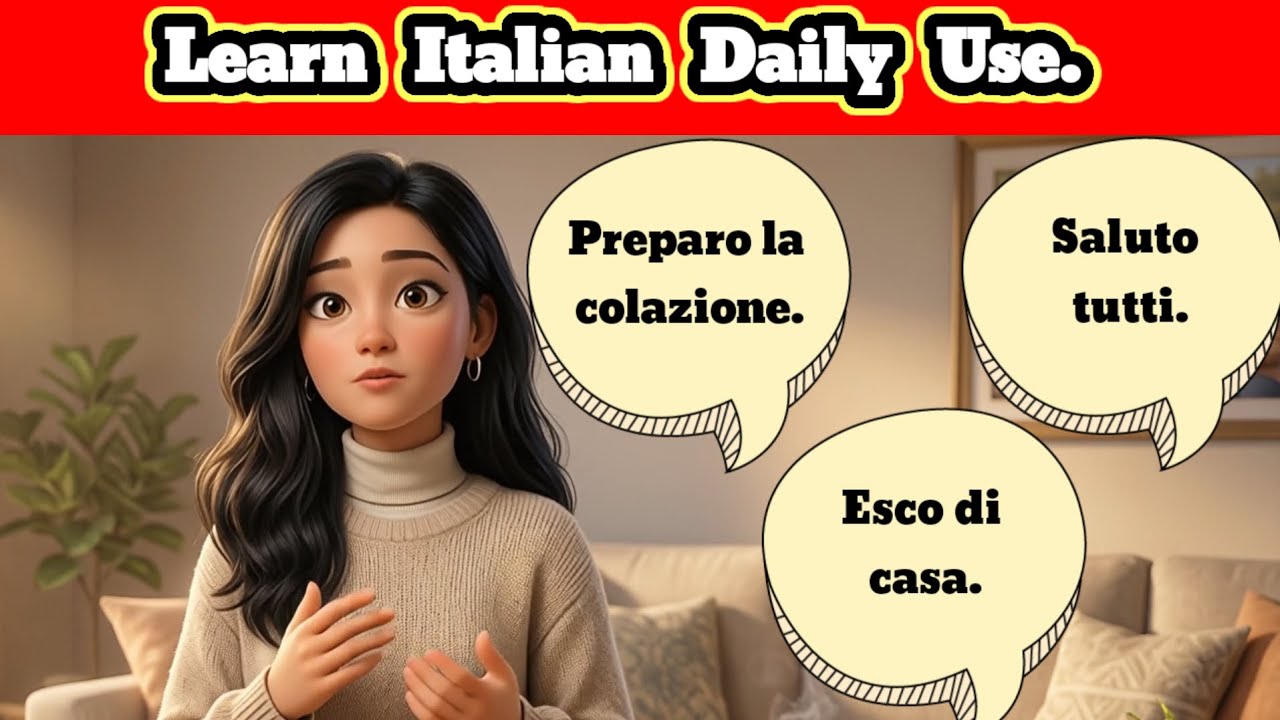 Learn Italian  Daily Conversation | Easy Italian Sentences for Beginners 🇮🇹