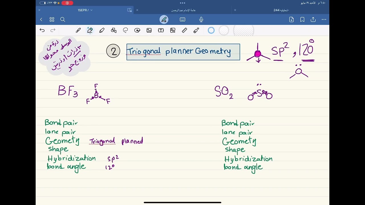 VSEPR theory بالعربي