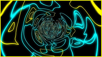 VJ LOOP NEON Yellow & Teal Abstract Background Video Lines Pattern Motion 4k 60fps Screensaver