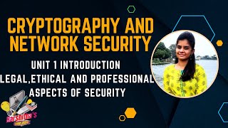 Cryptography and Network Security | Unit 1 - Legal ethical and professional aspects of security