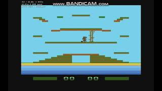 Dammed! - Atari 2600 Platformer
After I tried Goosed on hardware (Atari 2600 Jr.) and it had an issue, I had played around with some of my other DPC+ files to see what the issue could be. My son got a beaver toy and that got us thinking what kind of game could focus around a beaver. First we thought of a Pac Man style game as I had wanted to make a maze game but couldnt figure out the logistics so the next thing we looked at was a platformer. I decided to take my DPC+ platformer code because I wanted multiple sprites and a detailed background and decided on the basics:
You play as Bosco the Beaver. You got to escape fur traders, perfumiers, and other perils while you build a dam. You must chew up trees and get the wood down below to cross the river.
I dont think I can program a fully functioning AI opponent like the enemies in Mappy (but I will try). But I will probably have one guy walking back and forth at the bottom, a couple shoot, and maybe some run back and forth on other platforms and jump up or down.
To avoid flicker, I may switch the tree to a missile or ball so that I can manage the sprites better from platform to platform. Dammed! - Atari 2600 Platformer