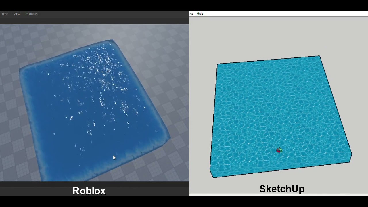 Water in Roblox and SketchUp compared YouTube