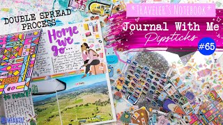 📓 ✈️ JOURNAL WITH ME #65 // Pipsticks Stick and Plonk #travelersnotebook #inkiequill #journalwithme