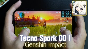 Tecno Spark GO 1 Genshin Impact Test With FPS Meter & Battery Test