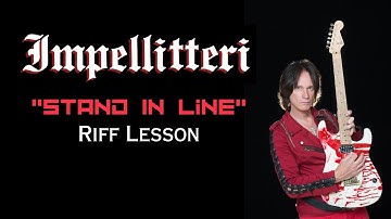 Impellitteri Stand In Line Riff Lesson