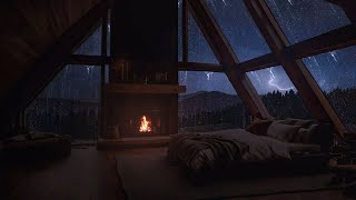 Heavy rain with thunder & lightning will allow you to fall asleep in 5 minutes