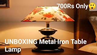 UNBOXING VRCT Metal Iron Table Lamp With Flower Shade