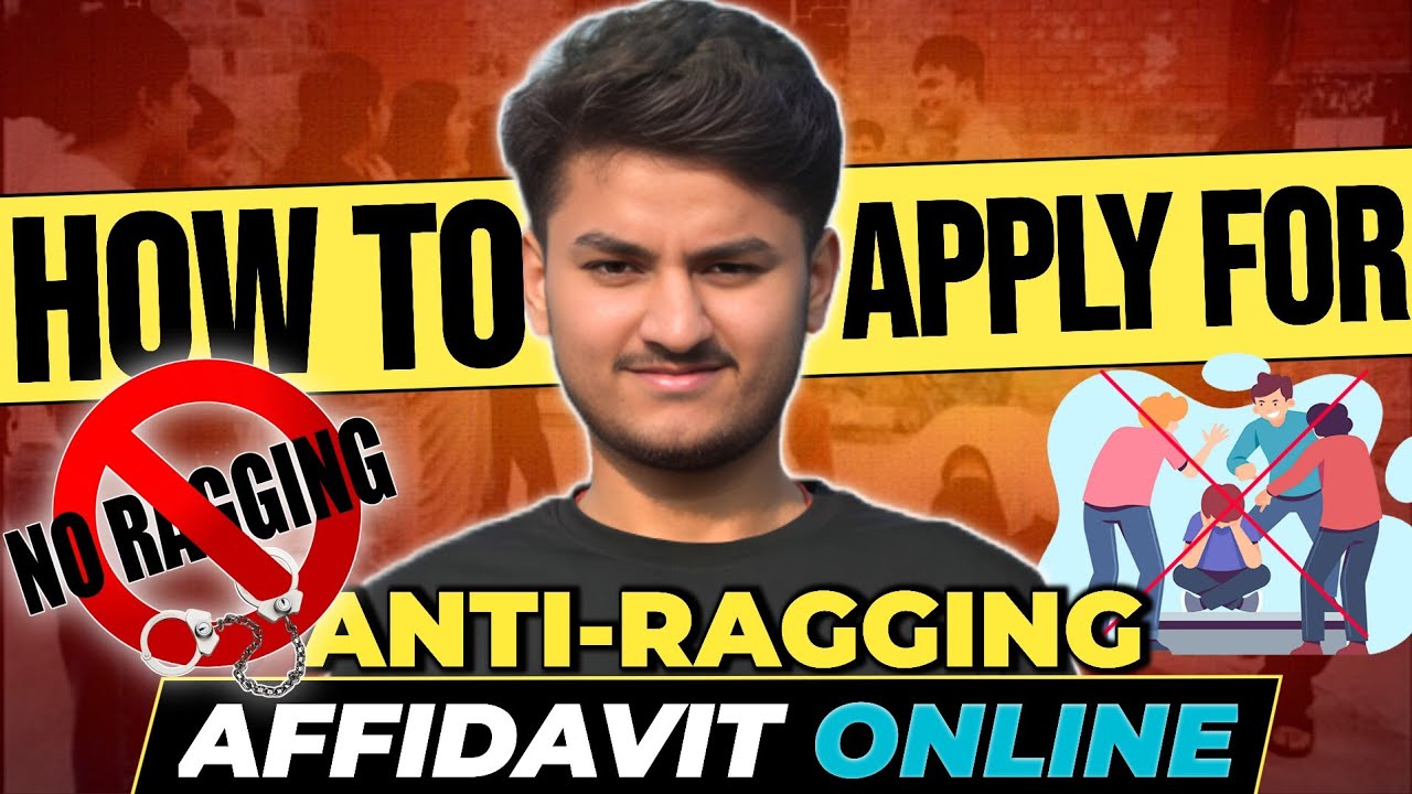 Anti Ragging Oath JELET How to Apply Anti-Ragging Affidavit Online Complete Process ...