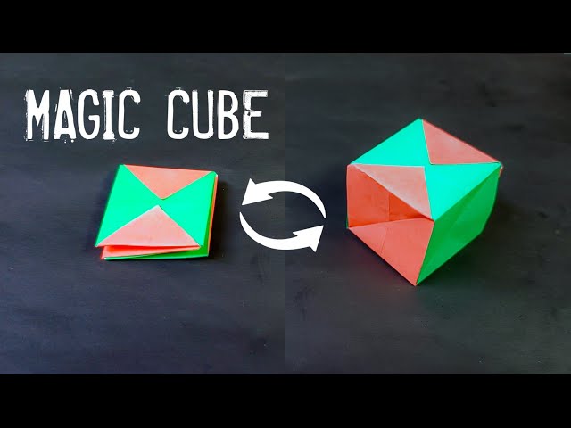 バンドメイドの折り紙の立方体 Voiceover [with Easy! - Shuriken Cool a Make to How Origami] イラスト