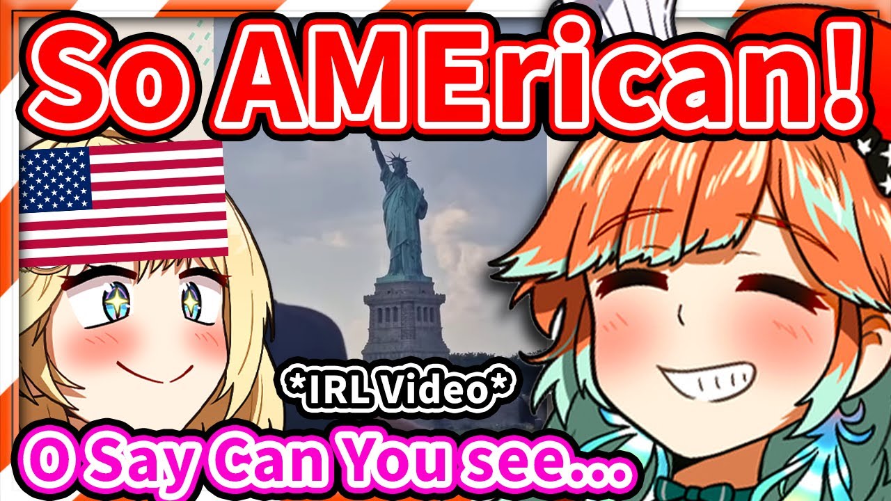 Ame Singing US Nation Anthem In Of The Statue of Liberty 【HololiveEN】