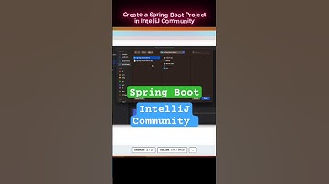 Create Spring Boot Project in IntelliJ Community #springboot #intellij #javaprogramming