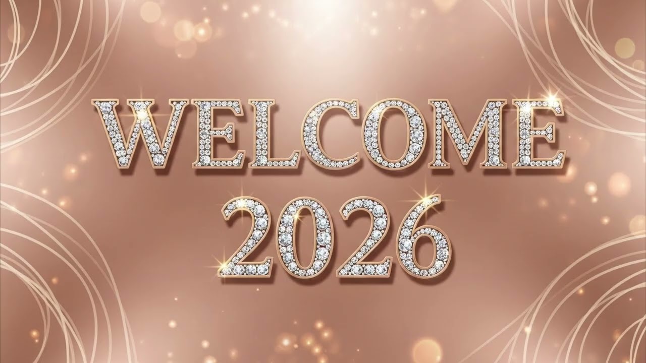 TV Art Screensaver | New Year Party | Jeweled Rose Gold | Welcome 2026 | 5 Hours | TV Wallpaper