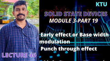 MODULE - 3 PART 18 || SSD || KTU || Early effect or base width modulation || Punch through effect