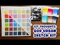 QOR Urban Sketch Kit 🎨 Paint Swatches, 1st Thoughts, &amp; How To Make a Watercolor Mixing Chart