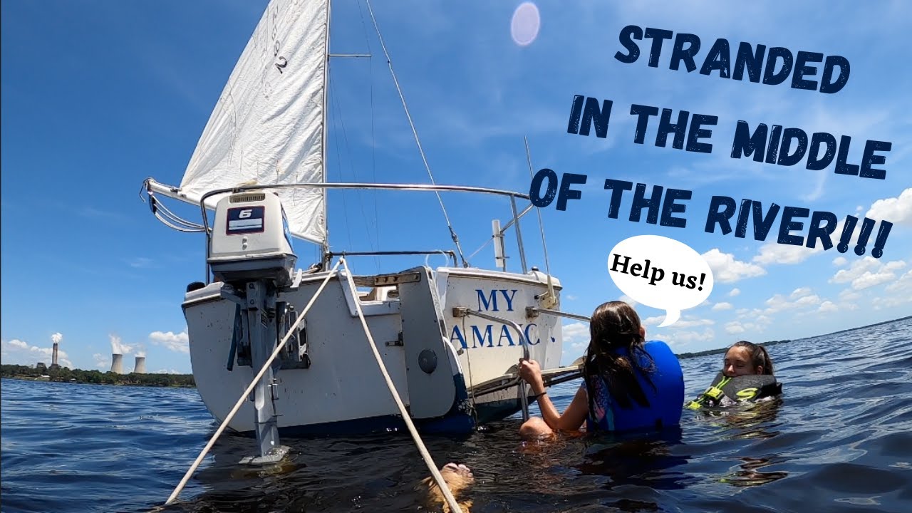 River RESCUE!!! *stranded in a sailboat - YouTube