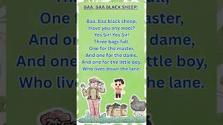 Baa Baa Black Sheep | Rhymes for Nursery | Poem for Children | Poem for kids in English 👶🏻👧
