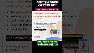 Android developer jobs Vietnam | High salary Java Kotlin developer