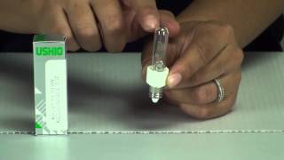 BulbAmerica.com Reviews the USHIO JCV 120V 60W GSN E11 Halogen Lamp Mini Halogen Bulb Review
