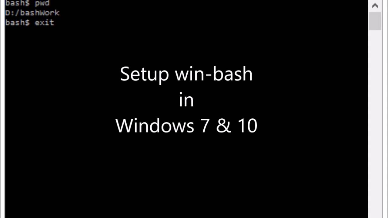 bash shell for windows 7