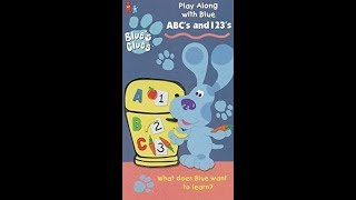 Opening To Blues Clues Abcs & 123S 1999 Vhs