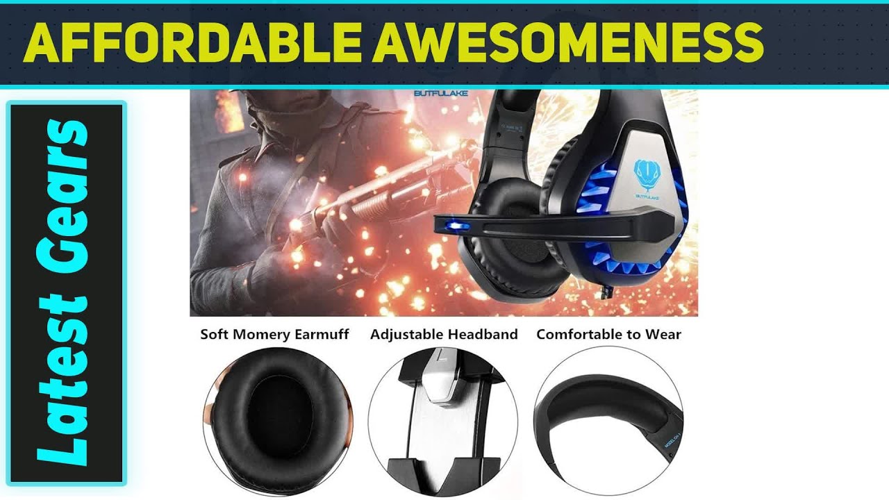 `Gaming Headset Best Noise-Cancelling Over-Ear Headphones for PS4 Xbox PC Switch