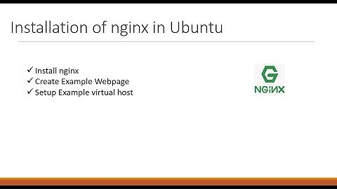Installation of nginx in Linux(Ubuntu)
