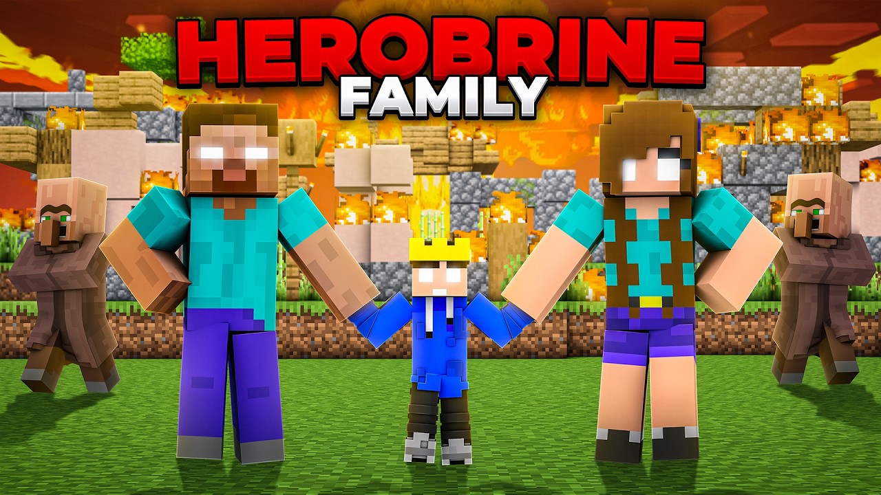 I Got Adopted By HEROBRINE FAMILY In Minecraft!