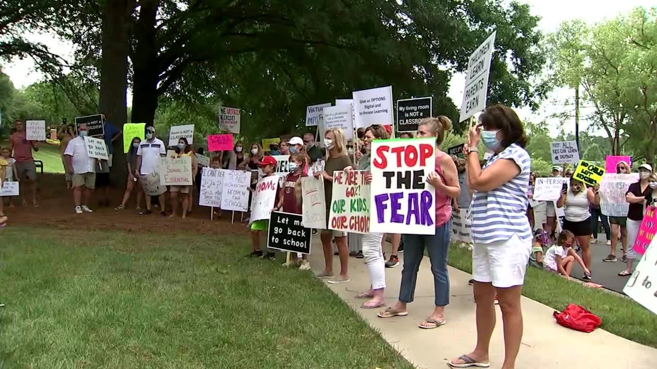Hundreds of Georgia parents, students, teachers protest, demand in-person school