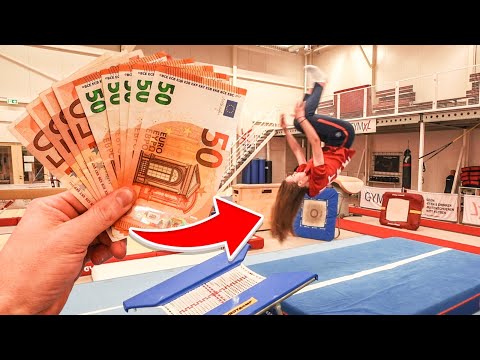 SHE WINS €100,- FOR EVERY FLIP SHE CAN DO !! *CHALLENGE*