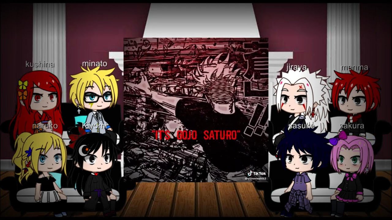 Naruto family react to naruto as Gojo || all part || #reaction #gachaclub #naruto #gojo #jjk