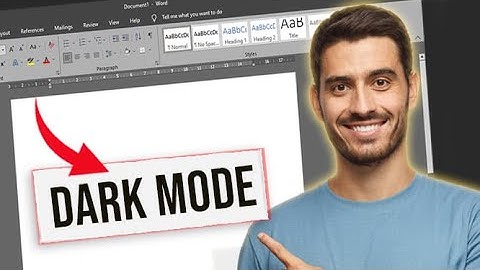 How to Enable or Disable Word Dark Mode ✅