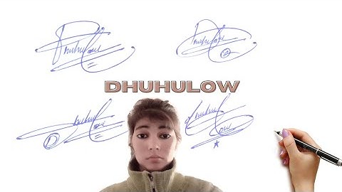 Dhuhulow name signature style#name  signature with arooj