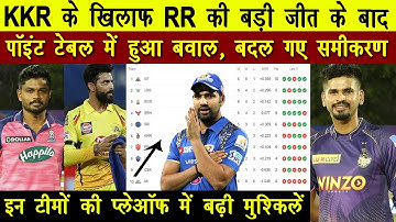 IPL 2022 Point Table After Rajasthan Royal Win Against Kolkata Knight Riders | Can KKR Qualify 2022
