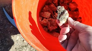Grab Sampling Gold Ore From Old Gold Mines
