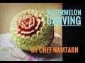 How to carving watermelon  by chef Namtarn